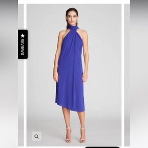 HALSTON KALI COCKTAIL DRESS IN CREPE JERSEY IN IRIS - Size 4